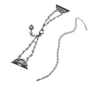 VBESTLIFE Correa de Reloj con Pulsera de Cuentas para Relojes IOS 38 40 41 42 44 45 49 Mm, Correa de Reloj Elástica Hecha a Mano a la Moda para Mujer (BLACK)