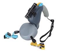 VBESTLIFE Correa Retráctil para Perros de Doble Extremo, Correa Doble para Perros con Luz LED para Caminar Al Aire Libre, Cuerda de Tracción de Sección Resistente para Dos (Grey)