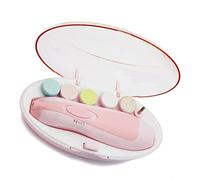 VBESTLIFE Cortauñas Eléctrico Portátil para Bebés con 6 Cabezales de Molienda para el Cuidado Suave de las Uñas de Recién Nacidos y Niños Pequeños (PINK)