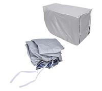 VBESTLIFE Cubierta para Aire Acondicionado para Exteriores, Poliéster Plateado, a Prueba de Polvo, Resistente Al Agua, Resistente Al Sol, Fácil de Limpiar, para Unidad Exterior de Aire (3P)