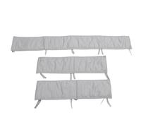 VBESTLIFE Cubiertas de Riel de Cuna para Dentición, Cubierta de Esquina de Tira Anticolisión de Algodón Suave, Cubierta de Riel de Dentición para Cuna de 49x26 Pulgadas, 3 uds. (Grey)
