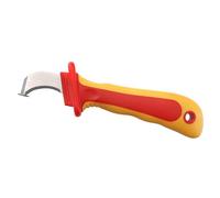 VBESTLIFE Cuchillo de Desmontaje Antimagnético Cuchillo Pelador de Cables Aislado de 1000 V para Electricista, sin Daños Al Conductor Interno, Agarre Cómodo