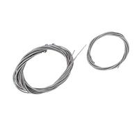 VBESTLIFE Cuerdas de bajo Eléctrico de Acero Inoxidable, Piezas de Repuesto Plateadas, Accesorios, 5 uds.