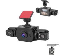 VBESTLIFE Dash CAM, Cámara de Coche 1080P con Visualización Completa de 360° de 4 Canales, Pantalla de 2,0 Pulgadas, Grabación en Bucle, para Coches, Camiones, SUV