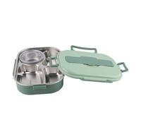 VBESTLIFE de Acero Inoxidable para Estudiantes y Adultos, Caja Portátil de 4 Rejillas con Anillo de Sellado, Contenedor de Almacenamiento de Alimentos para Aula, Almuerzos de Oficina (#2)