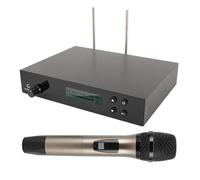 VBESTLIFE de Micrófono Inalámbrico de Mano para Karaoke, Fiestas, Bodas, Rango de 566 a 608 MHz, 328,1 Pies, con Recepción de Alta Diversidad Real (Enchufe de la UE)