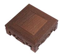 VBESTLIFE Delicada Pequeña Tetera Cuadrada Base Florero Decoración Madera Maciza Bonsái Pedestal Base de Madera (Largo 10 ancho 10 alto 3.7)