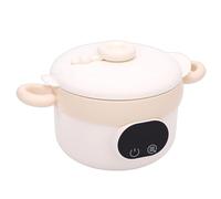 VBESTLIFE Eléctrica de Acero Inoxidable 304, Tazón Calentador de Alimentos Inalámbrico de Gran Capacidad para Bebés y Niños Pequeños (De color crema)