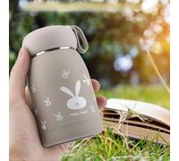 VBESTLIFE Elegante Botella de Agua con Aislamiento Al Vacío con Diseño de Conejo de Acero Inoxidable, Taza Duradera a Prueba de Fugas para Bebidas Calientes, Liviana para Picnic 1 Pieza (Café)