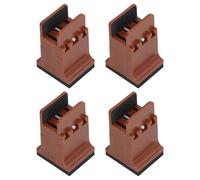 VBESTLIFE Elevadores de Cama con Abrazadera Ajustable de 4 Piezas con Material de Goma, Función de Ajuste de Altura para un Trabajo Cómodo, para Muebles de Oficina (Brown)