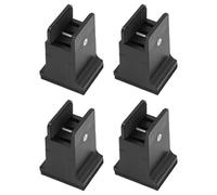 VBESTLIFE Elevadores de Cama con Abrazadera Ajustable de 4 Piezas con Material de Goma, Función de Ajuste de Altura para un Trabajo Cómodo, para Muebles de Oficina (Black)