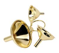VBESTLIFE Embudos Dorados de Acero Inoxidable para Uso en la Cocina, Juego de 3 Embudos Pequeños y Grandes para Llenar Botellas de Aceite, Licor y Agua