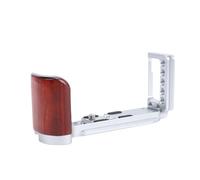 VBESTLIFE Empuñadura en Forma de L para Cámara XT30 XT30II XT10 XT20, Empuñadura Ligera de Aleación de Aluminio en Forma de L con Mango de Madera (Silver)