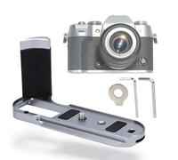 VBESTLIFE Empuñadura X-T50, Cámara XT50 Mango de Soporte Metálico en Forma de L Placa de Liberación Rápida Arca Integrada y Apertura del Compartimento de la Batería (Silver)