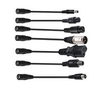 VBESTLIFE Enchufes de Cargador Universales para Scooter Eléctrico, DC5.5x2.5mm Macho, M12 Hembra de 3 Pines, M16 Hembra de 3 Pines, XLR Macho, Clavijas, DC80x1.6mm