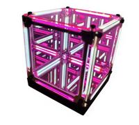 VBESTLIFE Espejo Infinito Cubo 4D Lámpara de Mesa Blanco Rosa Luz LED