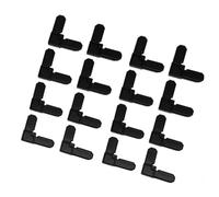 VBESTLIFE Esquina de Marco de Pantalla de Ventana de 16 Piezas, 5/16 X 3/4 Pulgadas (BLACK)