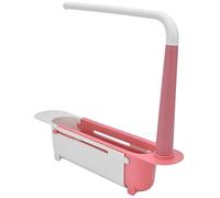 VBESTLIFE Estante de Almacenamiento Telescópico para Fregadero, Longitud Libremente Ajustable con Diseño Expandible, Organizador de Fregadero de PP de Gran Capacidad para Cocina, Barra de Toalla de