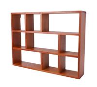 VBESTLIFE Estante de Exhibición Shadow Box, Estante Flotante Montado en la Pared de Madera Maciza con 9 Compartimentos con Paneles Engrosados para Organizar Pequeños Tesoros