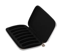 VBESTLIFE Estuche de Almacenamiento de Armónica Cuero de PU Bolsa de Transporte Negra con Cremallera Ranuras Interiores Suaves Gran Capacidad Ligero Portátil para Jugadores de Armónica