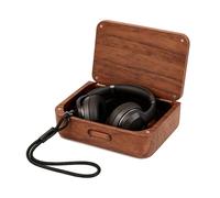 VBESTLIFE Estuche para Auriculares Inalámbricos, Cubierta de Almacenamiento de Madera de Nogal Hecha a Mano con Forro de Microfibra para AMBEO Smart Momentum 3rd 4th