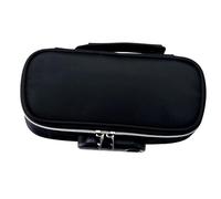 VBESTLIFE Estuche para Lápices con Bloqueo para Estudiantes de Secundaria, Bolsa de Papelería de Lona de Gran Capacidad, Cerradura de Combinación para Almacenamiento Seguro de Papelería (Black)