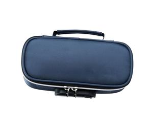 VBESTLIFE Estuche para Lápices con Bloqueo para Estudiantes de Secundaria, Bolsa de Papelería de Lona de Gran Capacidad, Cerradura de Combinación para Almacenamiento Seguro de Papelería (Blue)