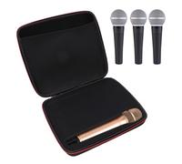 VBESTLIFE Estuche para Micrófono Inalámbrico, Bolsa de Transporte Portátil a Prueba de Golpes y Agua para 4 Micrófonos Estándar de hasta 23 Cm, con Organizador de Malla Superior