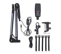 VBESTLIFE Estudio Condenser Micrófono USB, Kit de Micrófono de PC de Iluminación RGB con Montaje de Choque de Brazo de Auge Ajustable para la Transmisión de Juegos Vocales de Podcasting