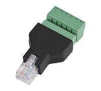 VBESTLIFE Ethernet RJ12 6P6C enchufe a enchufe de adaptador de terminal de tornillo de 6 pines, 1 pieza