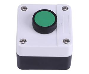 VBESTLIFE Exquisita Caja de Interruptor de Botón Verde ABS, Interruptor Momentáneo para Abridor de Puerta, Protección IP54, Adecuado para Uso en Interiores y Exteriores