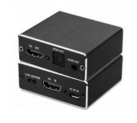 VBESTLIFE Extractor de Audio HDMI 4K 30Hz, Convierta HDMI a S/PDIF óptico y AUX de 3.5 Mm, para Altavoz, Amplificador, Auriculares