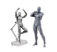 VBESTLIFE Figura de Acción de Dibujo, Modelo de Figura de PVC de Postura Flexible para Decoración de Escritorio y Práctica de Bocetos (GREY #13)