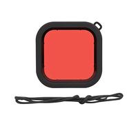 VBESTLIFE Filtro de Buceo con Lente de cámara de acción, Filtro Impermeable de Buceo subacuático con Cuerda Colgante para 8(Rojo)