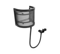 VBESTLIFE Filtro Pop de Micrófono en Forma de U, Protector de Parabrisas para Grabación de Voz, Transmisión en Vivo, Protección de Voz, con Soporte Ajustable de 360°