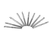 VBESTLIFE Fresas de Extremo de Carburo de Tungsteno, 10 Piezas de Brocas de Enrutador CNC de Flauta única, Vástago de 1/8, Borde Afilado de 3,175x15 Mm para Corte de MDF de PVC de Madera Acrílica