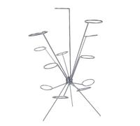 VBESTLIFE Frutero Explotado, Soporte de Exhibición Flotante de 360° para Mostrador de Cocina del Hogar, Centro de Mesa Creativo para Decoración de Mesa de Comedor (SILVER)