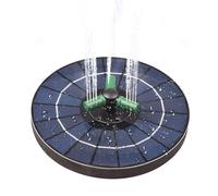 VBESTLIFE Fuente Solar con Luces RGB, 9V 6W, Altura Máxima de Pulverización 60cm, 7 Boquillas, 1500mAh, 3 Modos de Cambio de Color, para Baño de Pájaros, Piscina, Jardín, Estanque (6W Diámetro 23CM)