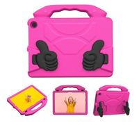 VBESTLIFE Funda EVA para Tableta HD10 2021/2023, Cubierta Protectora a Prueba de Golpes con Mango Plegable Giratorio, Lavable, Recortes Precisos (Rosa roja)