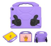 VBESTLIFE Funda EVA para Tableta HD10 2021/2023, Cubierta Protectora a Prueba de Golpes con Mango Plegable Giratorio, Lavable, Recortes Precisos (Morado Claro)