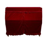 VBESTLIFE Funda para Piano Vertical Antipolvo, Cubierta Completa Pleuche para Teclado, Protector de Instrumentos Suave para Estudio en Casa, Decoración Clásica para Pedal de Banco de Piano, (rojo)