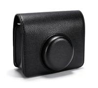 VBESTLIFE Funda Protectora de Piel Sintética para Cámara Instantánea Mini EVO, con Correa Ajustable para el Hombro, Tapa Magnética, Estilo Retro Vintage (Black)