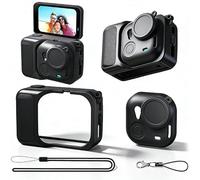 VBESTLIFE Funda Protectora para Insta Go Ultra, con Tapa de Lente y Cordón, Cubierta Lavable Antiarañazos a Prueba de Golpes, Cubierta Protectora Antideslizante a Prueba de Polvo (Black)