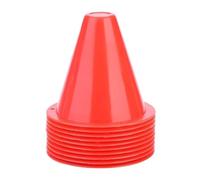 VBESTLIFE Fútbol Marker, 10 Piezas de fútbol de Entrenamiento con Cono de barreras de fútbol Accesorio de plástico para Soporte de Marcador (Rojo)