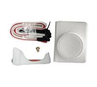 VBESTLIFE G7 X Mark II/ G7 X Mark III Case, Caja de Cámara de Cuero Vintage para Cámara DSLR, Caja Protectora con Correa para el Hombro (White)