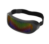 VBESTLIFE Gafas con Luz LED, Gafas LED Programables con Control de Aplicación para Fiesta, Luminosas sin Marco 4 Modos BT a Todo Color