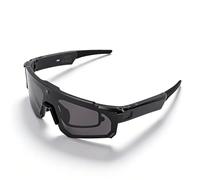 VBESTLIFE Gafas de Ciclismo Inteligentes 4K AI, Cámara HD de 8 MP, Gafas Deportivas Bluetooth con Control de Voz y Estabilización EIS para Ciclismo, esquí, Senderismo (Black)