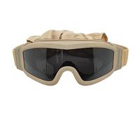 VBESTLIFE Gafas del Desierto, Gafas de Ciclismo Al Aire a Prueba de a Prueba de Viento con 2 Lentes de Color Caqui