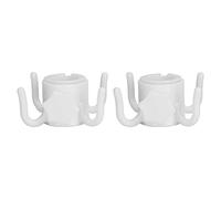 VBESTLIFE Gancho para Sombrilla de Plástico para Playa, Paquete de 2 Garras de Cuatro Puntas con de Sujeción Roscado para Soporte para Gafas de Sol, Ajuste Universal, Postes de 25-32 Mm, Altura