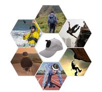 VBESTLIFE Gorra para Cámara de Acción con Soporte para Cámara, Gorra de Béisbol Ligera para Deportes Al Aire Libre, Senderismo, Viajes y Grabación de Ciclismo (Gris Blanco)